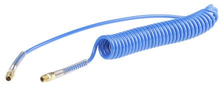RS PRO CPC Polyurethan Spiralschlauch Blau Mit BSPT 3/8 Anschluss, Innen-Ø 8mm X 6m, 10bar