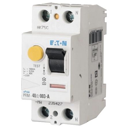 Eaton Moeller RCD/FI, 2-polig, 16A, 10mA Typ AC PFIM