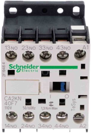 Schneider Electric TeSys K CA2KN Steuerrelais 4 Schließer, 110 V Ac / 10 A, 58mm X 45mm