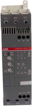 ABB Arrancador Suave PSR, 37 A, 600 V Ac, 18,5 KW, Trifásico, IP10, IP20