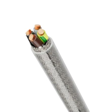 Lapp ÖLFLEX SERVO 2YSLCY Control Cable, 4 Cores, 4 mm², CY, Screened, 50m, Transparent PVC Sheath, 11 AWG