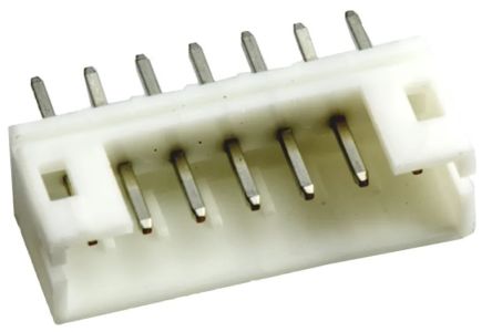 RS PRO Straight Through Hole PCB Header, 7 Contact(s), 2mm Pitch, 1 Row(s), Shrouded