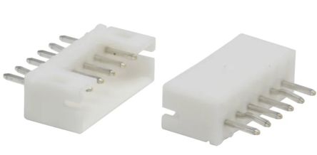 RS PRO Right Angle Through Hole PCB Header, 6 Contact(s), 2mm Pitch, 1 Row(s), Shrouded