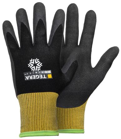 Tegera Gants INFINITY 8810 Taille 7, Résistant Au Froid, 6 Paires, Noir, Jaune