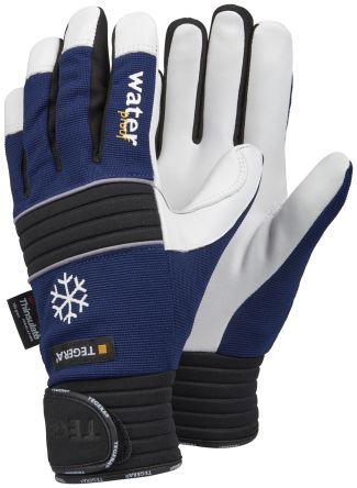 Tegera Gants 297 Taille 9, Environnement Humide, 6 Paires, Noir, Bleu, Blanc