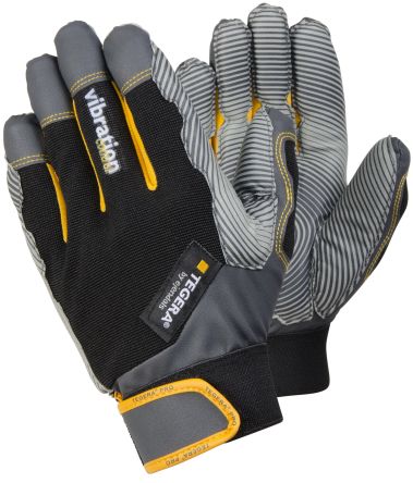 Tegera Gants PRO 9180 Taille 10, Environnement Difficile, 6 Paires, Noir, Gris, Jaune