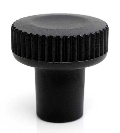 RS PRO Black Thermoplastic Thumbscrew Clamping Knob, M4, Threaded Mount