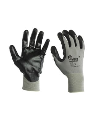 GUYARD MECAFLEX Black, Grey Nylon Abrasion Resistant, Cut Resistant, Puncture Resistant, Tear Resistant Work Gloves,