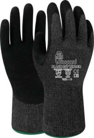 GUYARD Black Cut Winter White Polyurethane Abrasion Resistant, Cut Resistant, Puncture Resistant, Tear Resistant Work