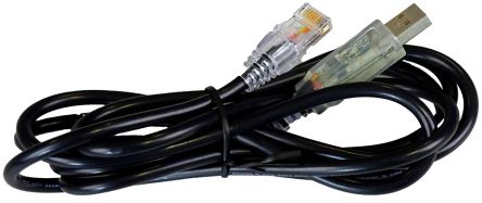 RS PRO, 1.8m, Black USB A to RJ45 Shielded, Terminated