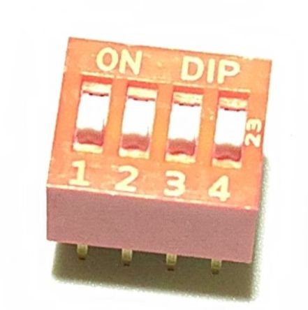 RS PRO 4 Way Through Hole DIP & SIP Switch SPST