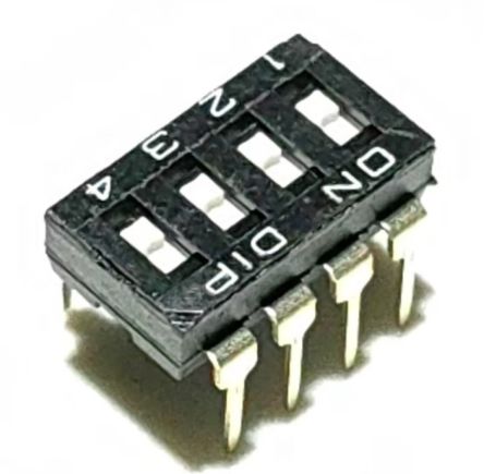 RS PRO 4 Way Through Hole DIP & SIP Switch SPST