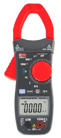 RS PRO Clamp Meter, 1000A dc, Max Current 1000A ac CAT II 1000V With RS Calibration