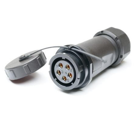 RS PRO Industrial Circular Connectors, 5 Contacts, In-line, SY21 Connector, Socket, Female, IP67