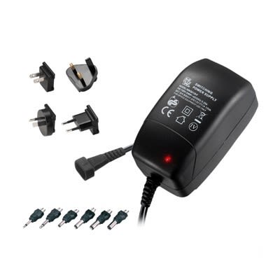 RS PRO 7.2W Plug-In AC/DC Adapter 3, 4.5, 5, 6, 7.5, 9, 12V dc Output, 0.9A Output
