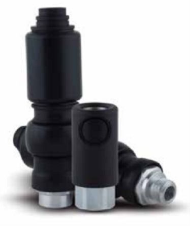 RS PRO Stainless Steel Female, Male Pneumatic Quick Connect Coupling, 8mm Hose Barb