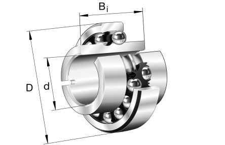FAG 11208-TVH Self Aligning Ball Bearing- Open Type 40mm I.D, 80mm O.D