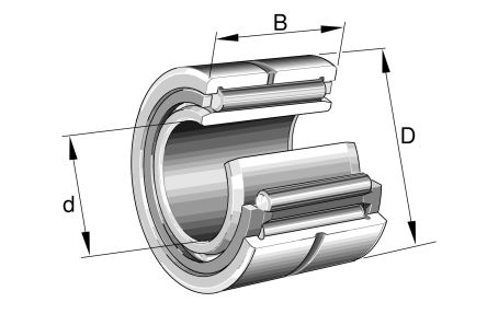 INA NKIS60-XL 60mm I.D Needle Roller Bearing, 90mm O.D