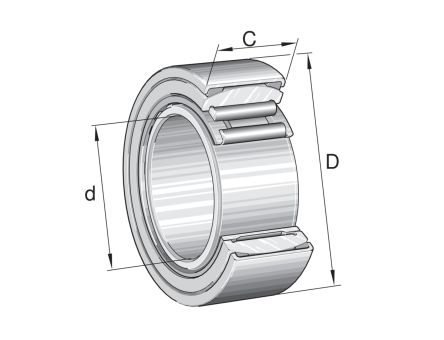 INA PNA40/62-XL 40mm I.D Needle Roller Bearing, 62mm O.D