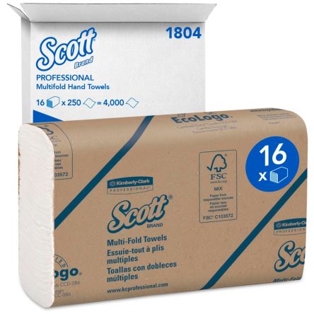 Kimberly Clark Kleenex Ultra Interfold Hand Towels Multifold White Paper Towel, 235 x 230mm, 4000 Sheets