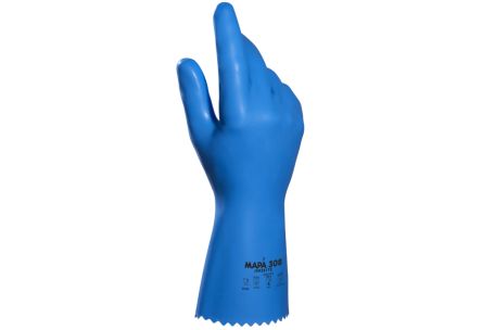 Mapa Jersette 308 Blue Natural Latex Abrasion Resistant, Chemical Resistant, Cut Resistant, Puncture Resistant, Tear