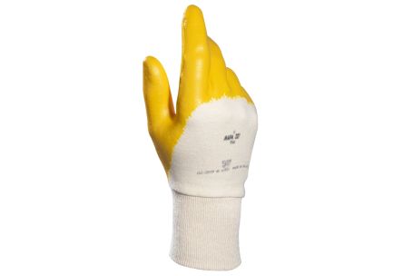 Mapa Titan 397 Beige, Yellow Nitrile General Handling, Material Handling Gloves, Size 9