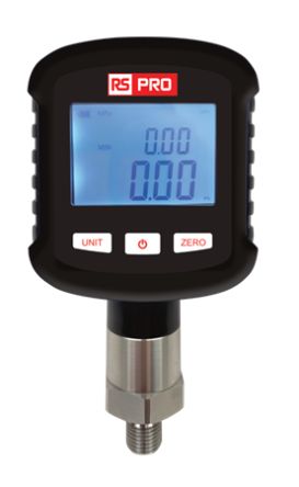 RS PRO G 1/4 Digital Pressure Gauge 400bar Bottom Entry