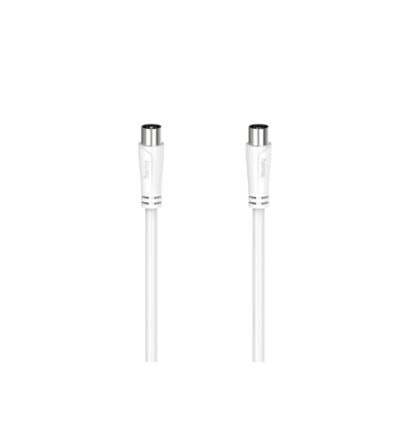 Hama Antenna Cable Series Male Coax Plug to Female Coax Socket, 5m, Antenna Coaxial, Terminated75 Ω
