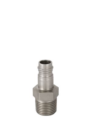 RS PRO Brass, Steel Male Pneumatic Quick Connect Coupling, 1/8 in Male BSP Threaded