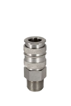 RS PRO Brass, Steel Male Pneumatic Quick Connect Coupling, R 3/4 Male Threaded