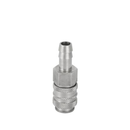 RS PRO Brass Female, Male Pneumatic Quick Connect Coupling, 10mm Hose Barb