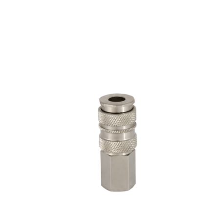 RS PRO Brass, Steel Female Pneumatic Quick Connect Coupling, BSPT 1/4 Female Threaded