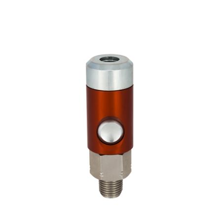 RS PRO Aluminium, Brass, Steel Male Pneumatic Quick Connect Coupling, R 1/2 Male Threaded