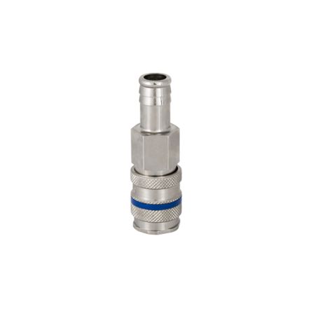 RS PRO Brass, Steel Female, Male Pneumatic Quick Connect Coupling, 9mm Hose Barb