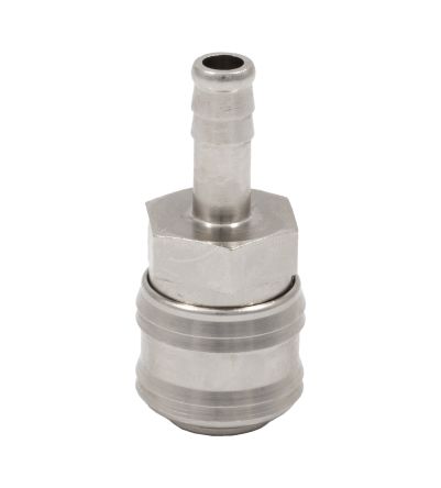 RS PRO Brass Female, Male Pneumatic Quick Connect Coupling, 8mm Hose Barb