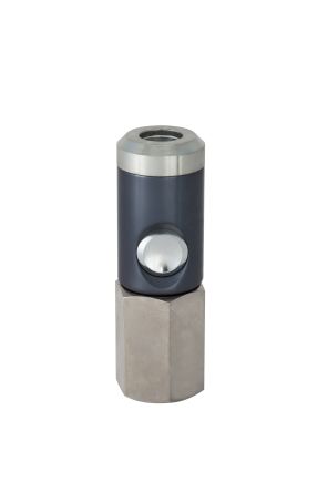 RS PRO Aluminium, Brass Male Pneumatic Quick Connect Coupling, G 3/8 Male Threaded