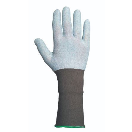 Traffi TG725 Black, Blue Yarn Abrasion Resistant, Cut Resistant, Machine Washable, Puncture Resistant Work Gloves, Size