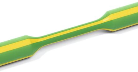 HellermannTyton Heat Shrink Tubing, Green, Yellow 13mm Sleeve Dia. x 30m Length 3:1 Ratio, 333-42062 Series