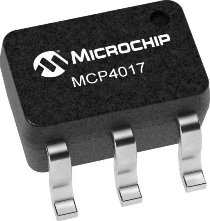 Microchip MCP4017T-104E/LT, Digital Potentiometer 128-Position Serial 6 Pin, SC-70