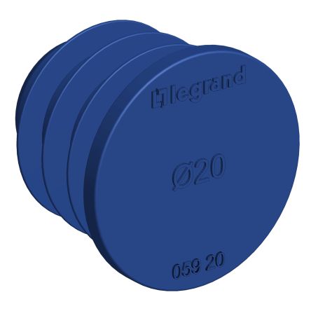 Legrand End Cap, Conduit Fitting, 16mm Nominal Size, Plastic, Blue IP40 rating