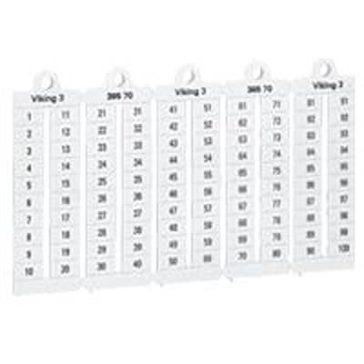 Legrand 039519 Cable Markers, White, Pre-printed "1 → 50", 6mm Cable, 039519