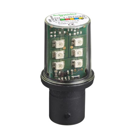 Schneider Electric LED Yellow LED for use with Beacon, B15D 120 V ac