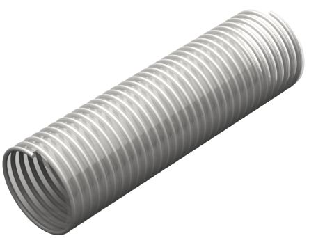 RS PRO PVC, Flexible Tube, 38mm ID, 45.4mm OD, Clear, 10m