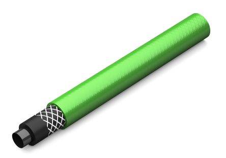 RS PRO Polyurethane, Flexible Tube, 6.3mm ID, 12.25mm OD, Green, 30m