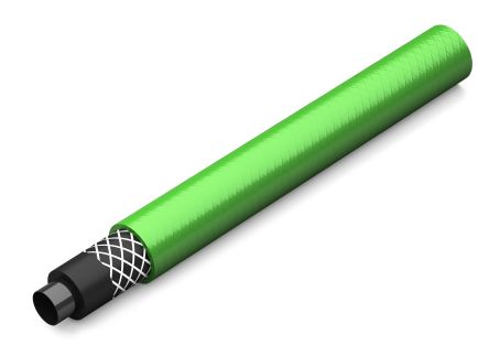 RS PRO Polyurethane, Flexible Tube, 10mm ID, 16mm OD, Green, 30m