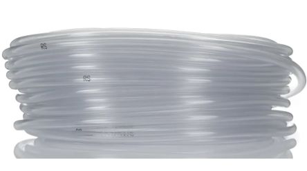 RS PRO PVC, Flexible Tube, 4mm ID, 6mm OD, Clear, 30m