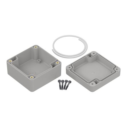 RS PRO Light Grey ABS General Purpose Enclosure, IP65, Light Grey Lid, 75 x 75 x 45mm