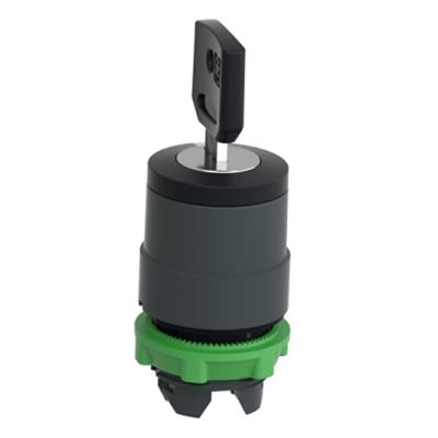 Schneider Electric Harmony XB5 3-position Key Switch Head, Spring Return Right to Centre, 22mm Cutout