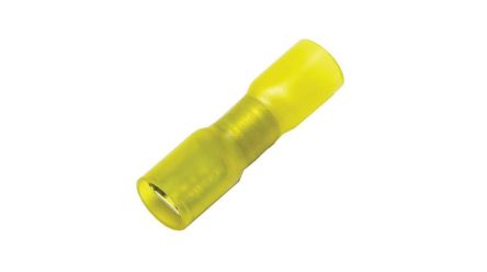 nVent RAYCHEM B-106 Series Yellow Yes Socket Spade Connector, Socket, 6.35 x 0.81mm Tab Size