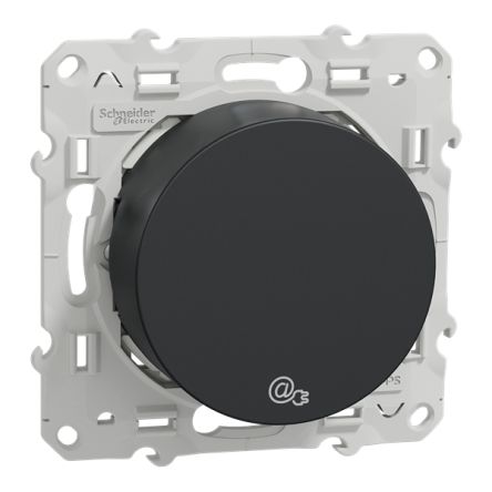 Schneider Electric Odace Series Socket Ethernet Connector, Flush Mount Straight 1 Port